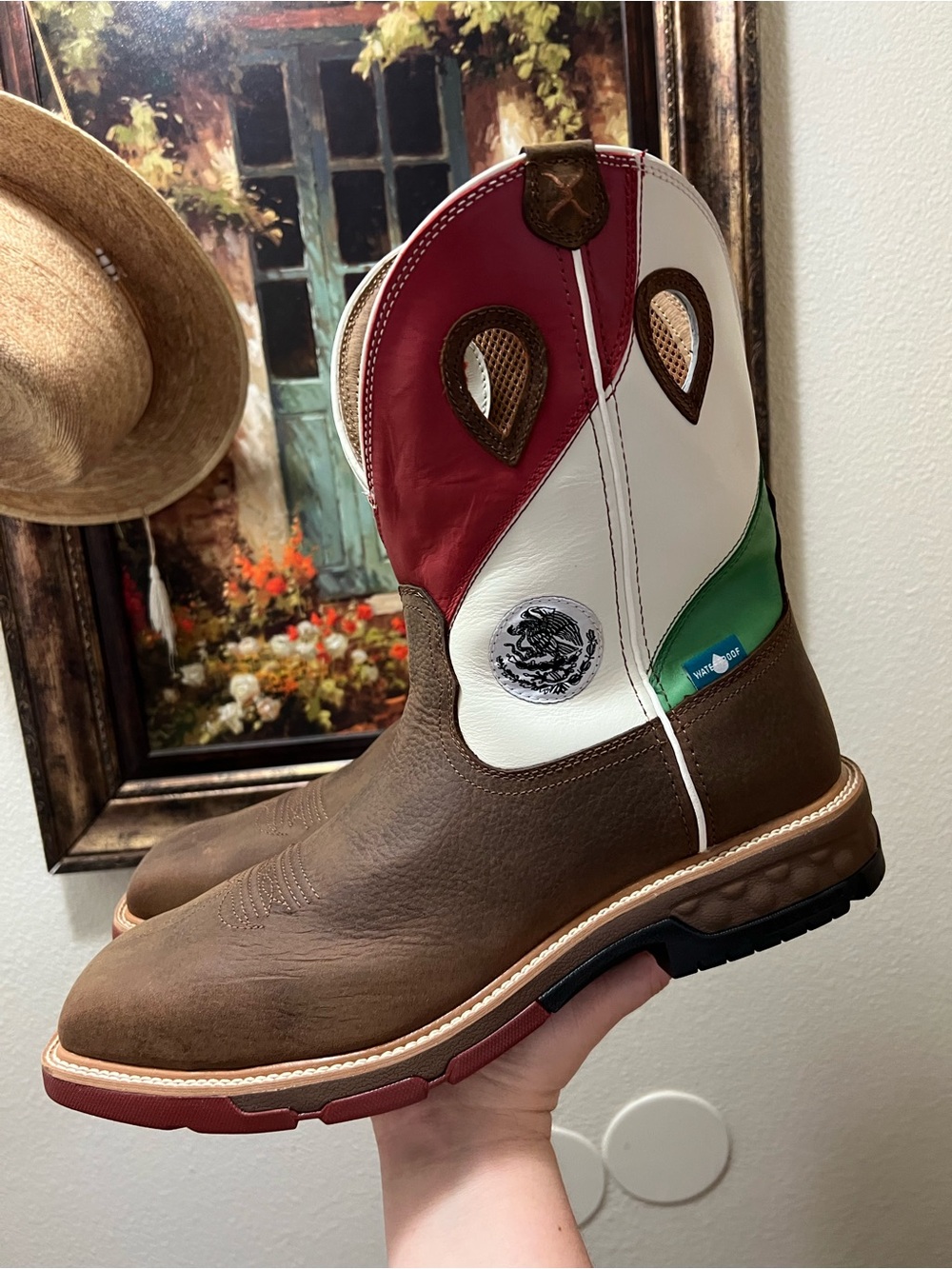 TWISTED X Mexican Heritage 12" WESTERN WORK BOOTs ALLOY TOE size 14